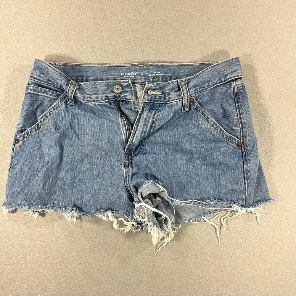 Old Navy Women's Blue Denim Shorts cut offs SIZE 4